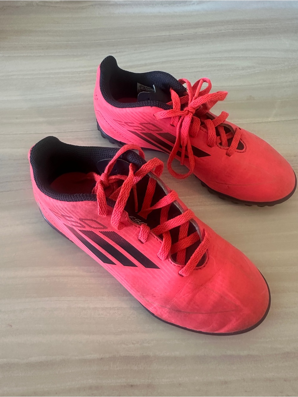 adidas Kids Pink and Black Soccer/Turf Sneakers